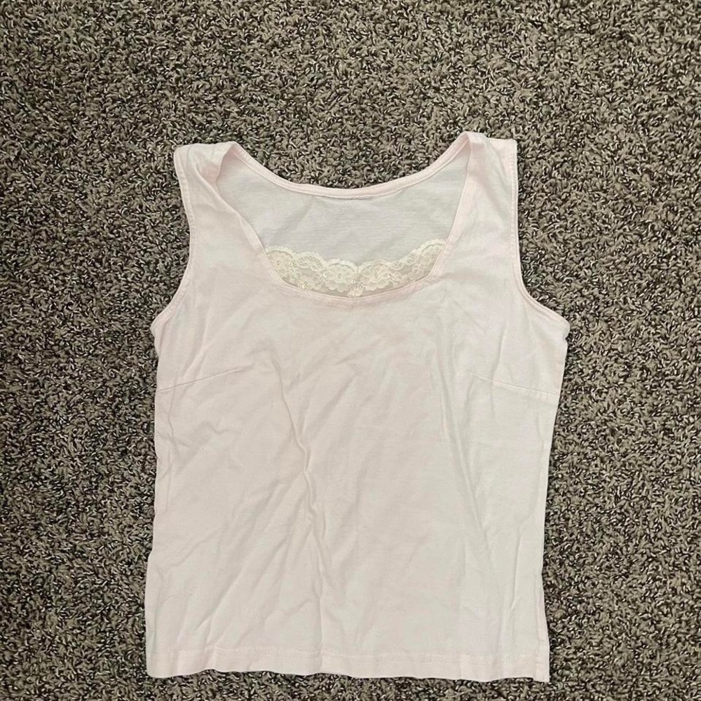 Baby Pink Sequined Fairycore Y2K Tank Top